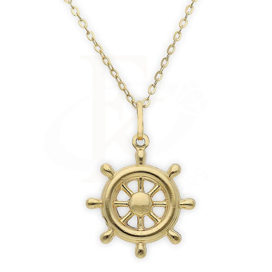 Gold Necklace (Chain With Wheel Pendant) 18Kt - Fkjnkl18K2411 Necklaces