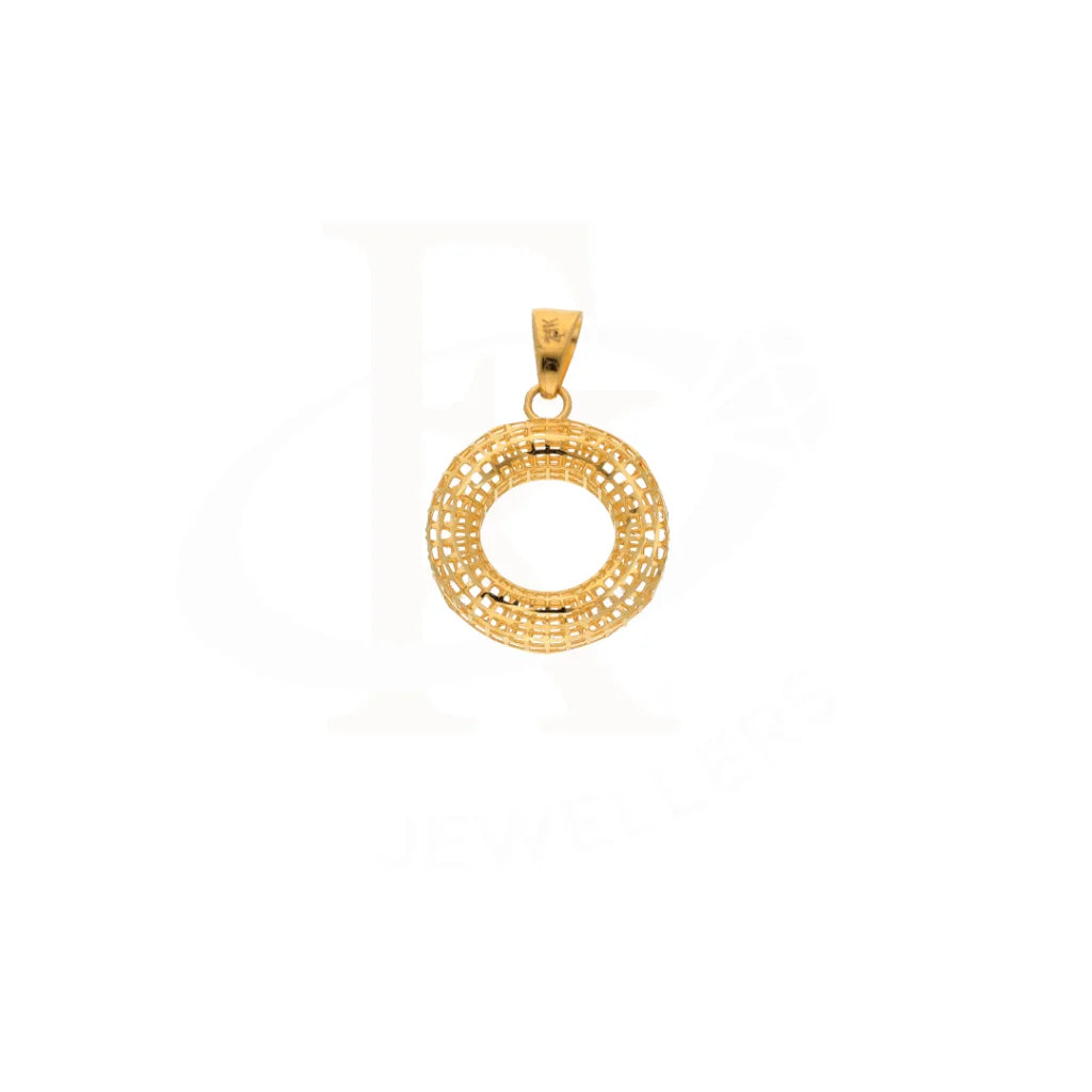 Gold Open Circle Pendant 21Kt - Fkjpnd21Km8424 Pendants