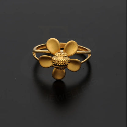 Gold Open Flower Ring 21Kt - Fkjrn21Km8503 Rings