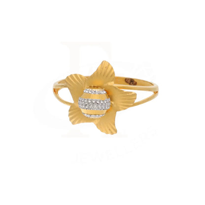 Gold Open Star Flower Ring 21Kt - Fkjrn21Km8504 Rings