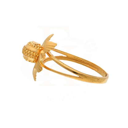 Gold Open Star Flower Ring 21Kt - Fkjrn21Km8505 Rings