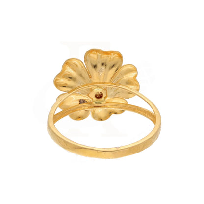 Gold Open Sun Flower Ring 21Kt - Fkjrn21Km8506 Rings