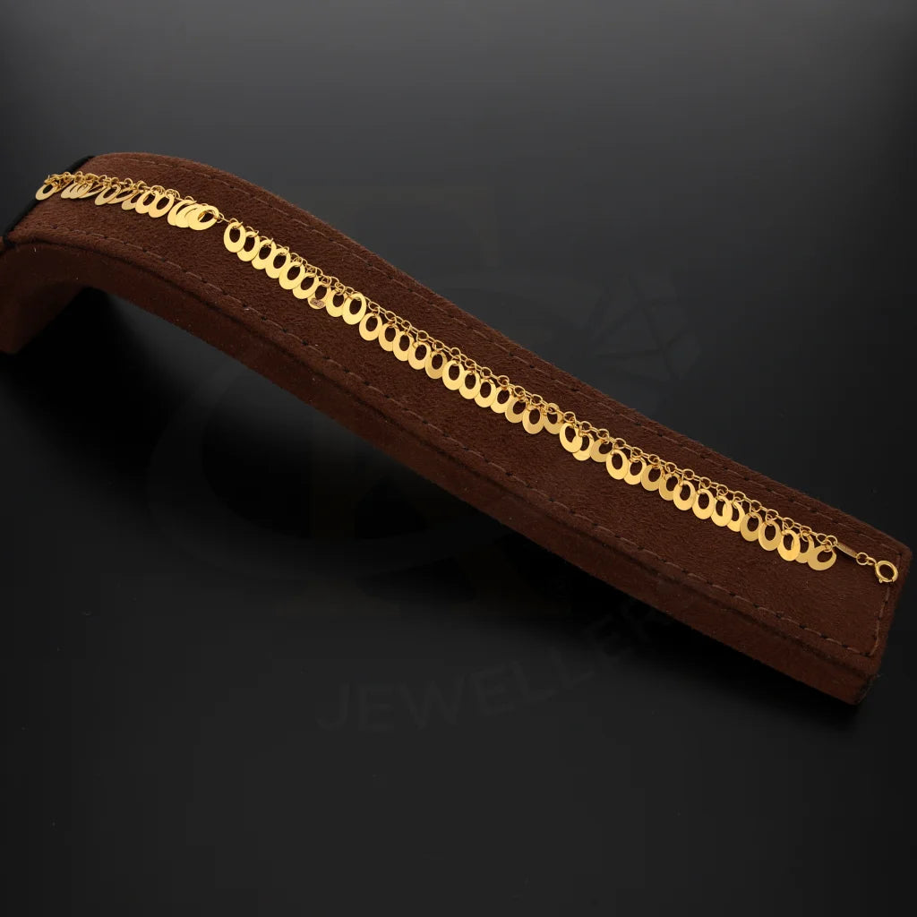 Gold Oval Hamging Bracelet 21Kt - Fkjbrl21Km8165 Bracelets