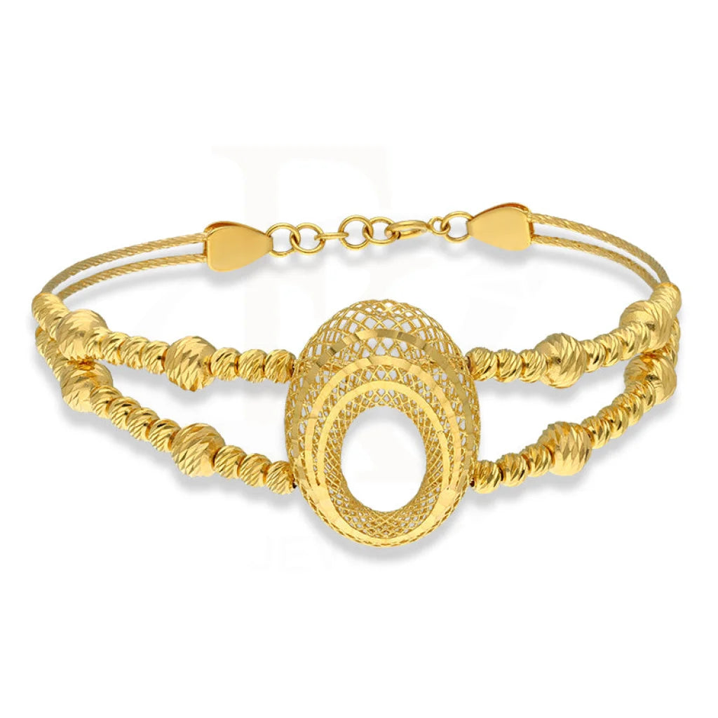 Gold Oval Shaped Bangle In 21Kt - Fkjbng21K1946 Bangles