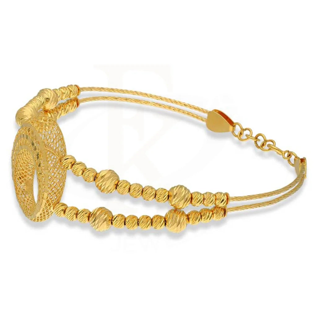 Gold Oval Shaped Bangle In 21Kt - Fkjbng21K1946 Bangles