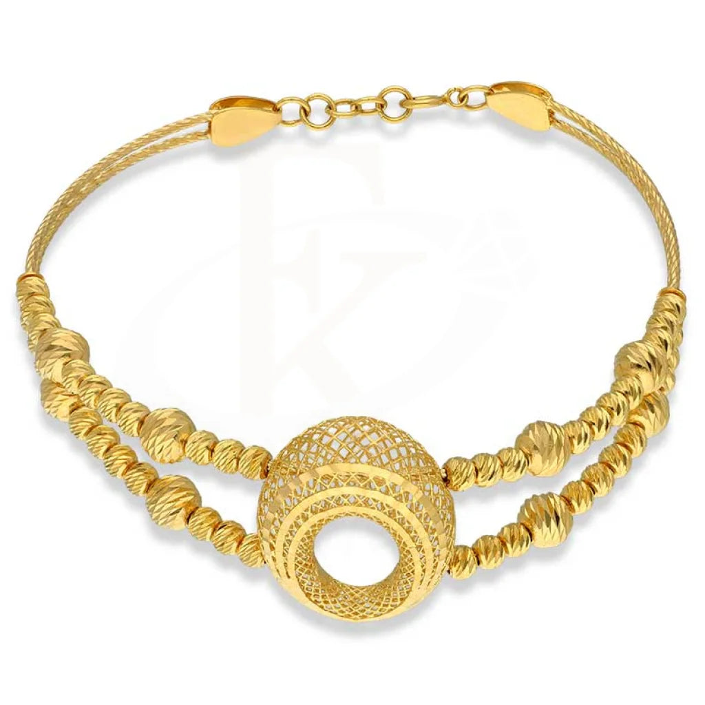 Gold Oval Shaped Bangle In 21Kt - Fkjbng21K1946 Bangles