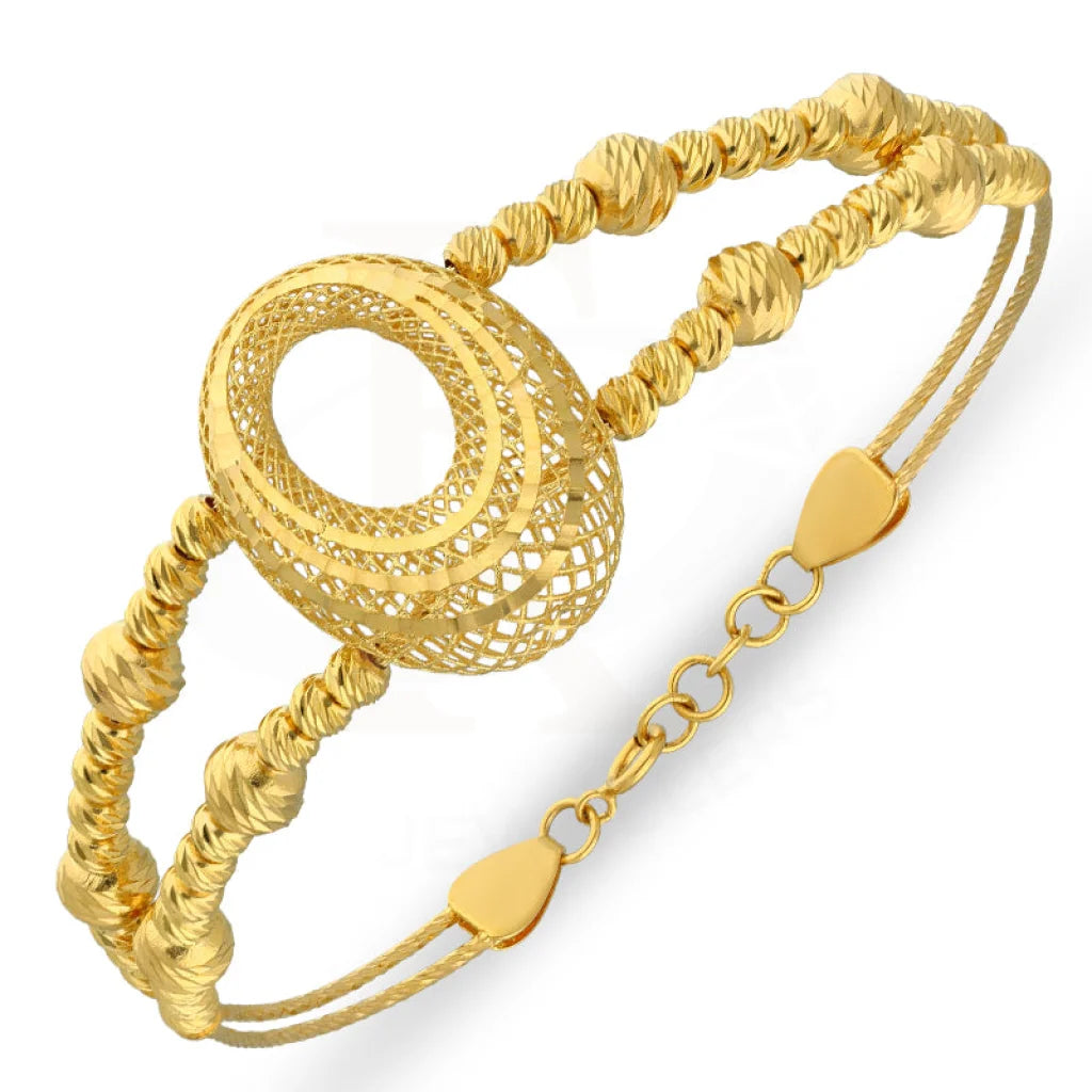 Gold Oval Shaped Bangle In 21Kt - Fkjbng21K1946 Bangles