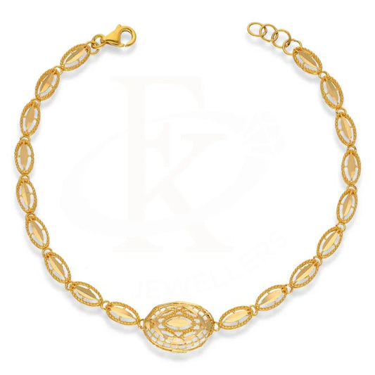 Gold Oval Shaped Bracelet 22Kt - Fkjbrl22K3005 Bracelets