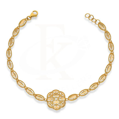 Gold Oval Shaped Bracelet 22Kt - Fkjbrl22K3008 Bracelets