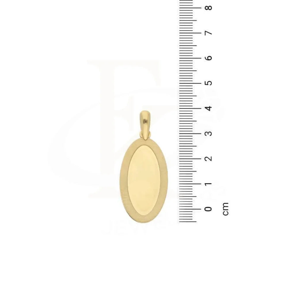 Gold Oval Shaped Pendant 18Kt - Fkjpnd18K3147 Pendants