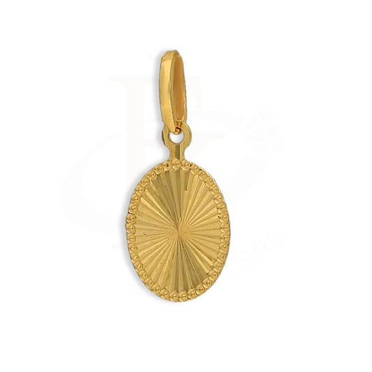 Gold Oval Shaped Pendant 21Kt - Fkjpnd21K3071 Pendants