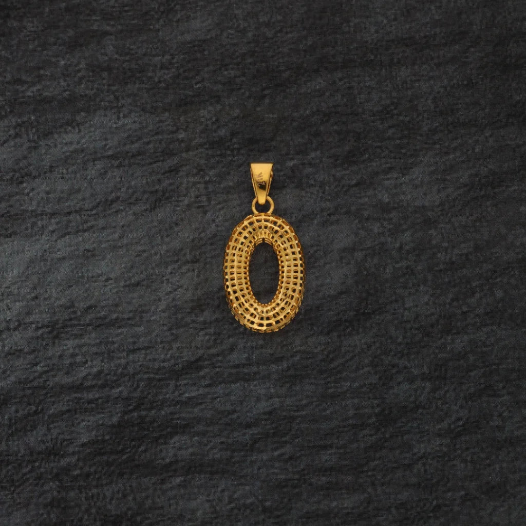 Gold Oval Shaped Pendant 21Kt - Fkjpnd21Km8418 Pendants