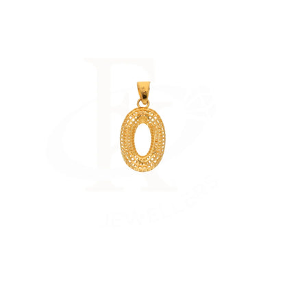 Gold Oval Shaped Pendant 21Kt - Fkjpnd21Km8418 Pendants