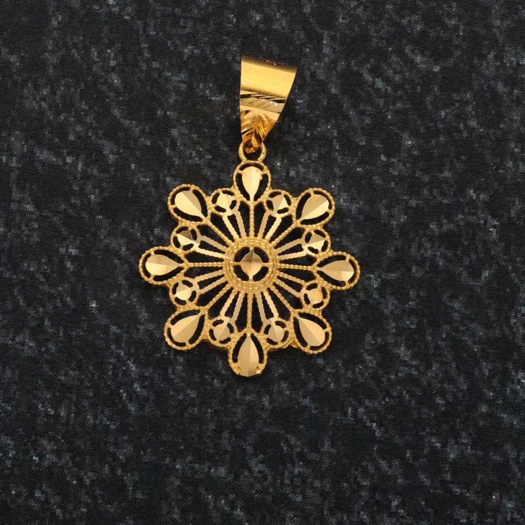 Gold Oxidised Shaped Pendant 21Kt - Fkjpnd21Km8610 Pendants