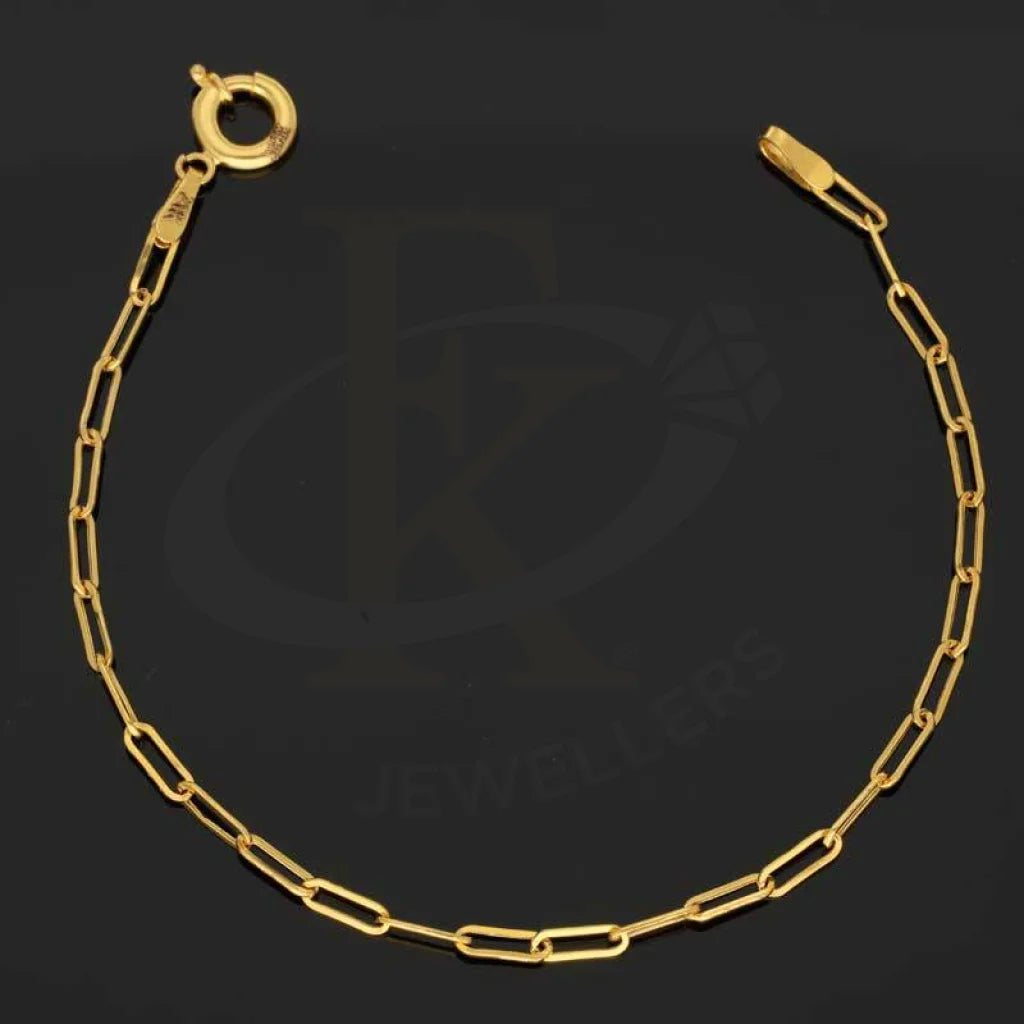 Gold Paper Clip Bracelet 21Kt - Fkjbrl21K2959 Bracelets