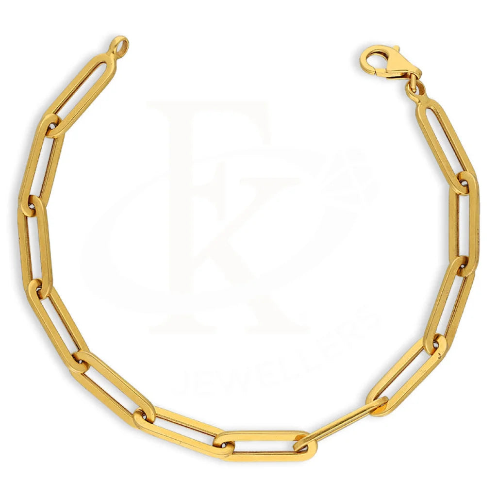 Gold Paper Clip Bracelet 22Kt - Fkjbrl22K5624 Bracelets