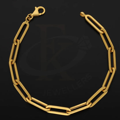 Gold Paper Clip Bracelet 22Kt - Fkjbrl22K5624 Bracelets