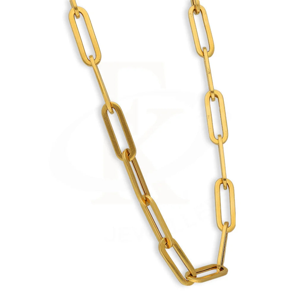 Gold Paper Clip Chain 22Kt - Fkjcn22K5628 Chains