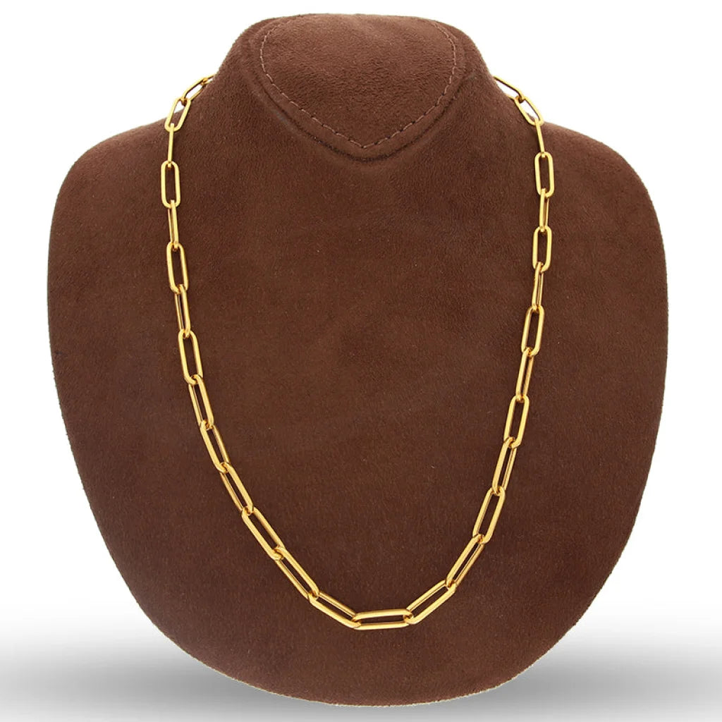 Gold Paper Clip Chain 22Kt - Fkjcn22K5630 Chains