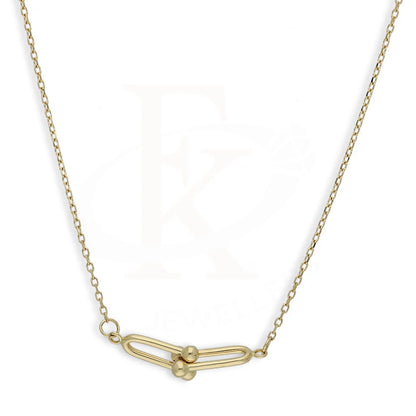 Gold Horseshoe Buckle Shaped Necklace 18Kt - Fkjnkl18K5274 Necklaces