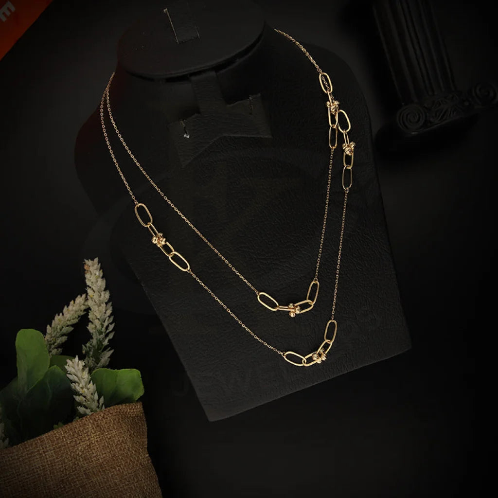 Gold Paper Clip Hardware Shall Necklace 18Kt - Fkjnkl18K5528 Necklaces