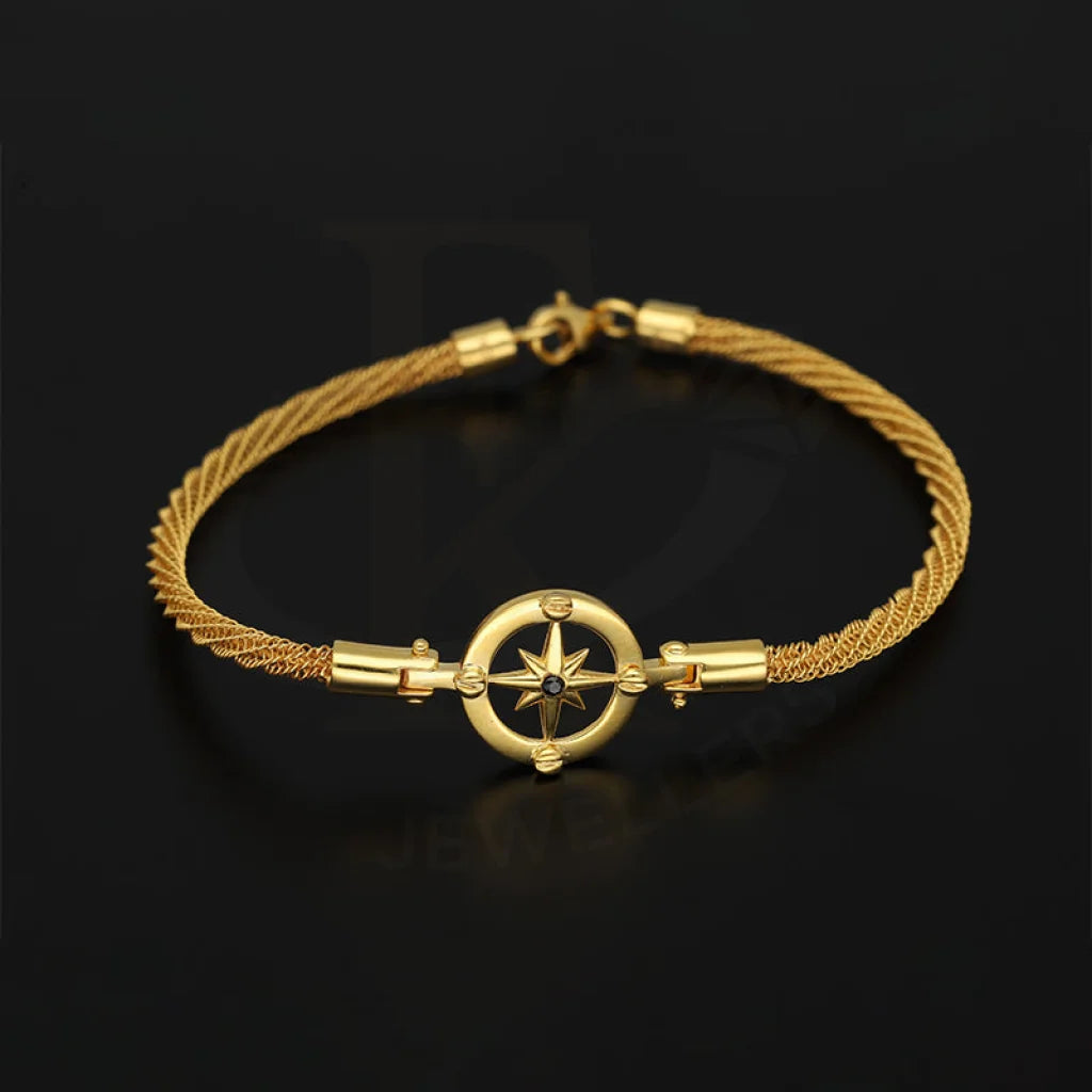 Gold Star Shaped Bracelet 22Kt - Fkjbrl22K5033 Bracelets