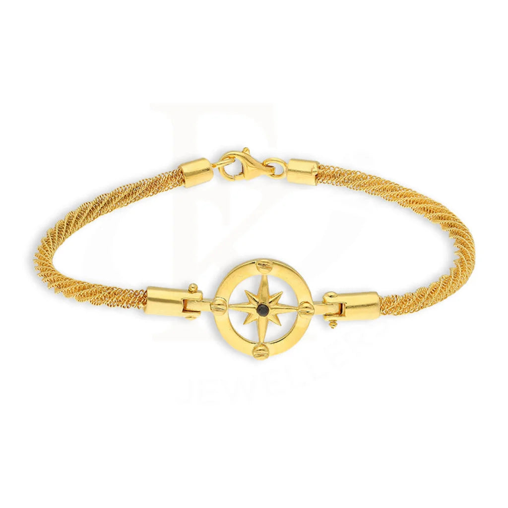 Gold Star Shaped Bracelet 22Kt - Fkjbrl22K5033 Bracelets