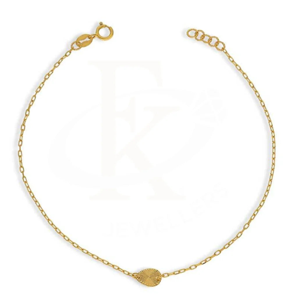 Gold Pear Shaped Bracelet 21Kt - Fkjbrl21K2942 Bracelets