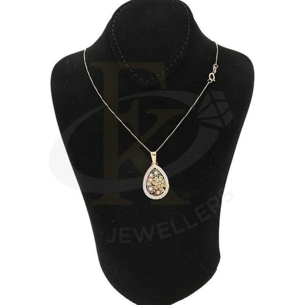 Gold Pear Shaped Necklace 18Kt - Fkjnkl1985 Type 4 Necklaces