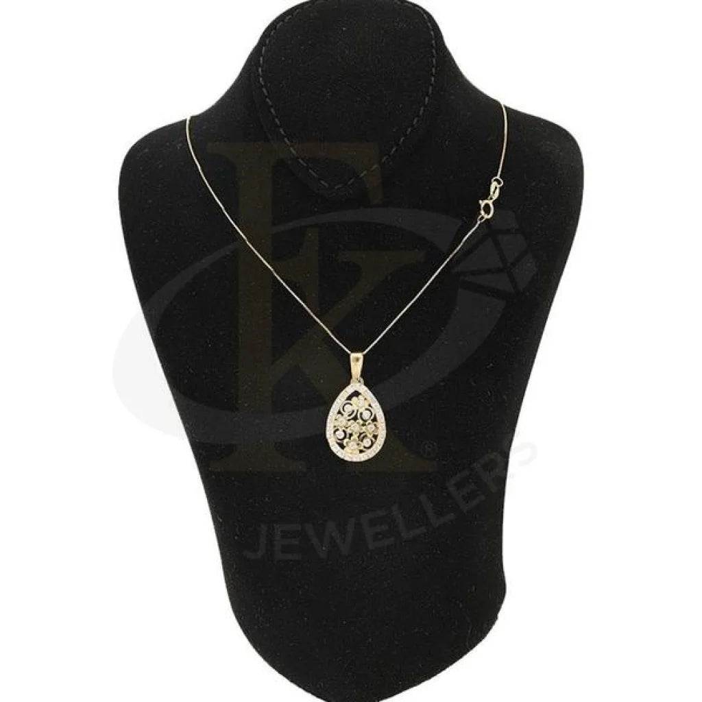 Gold Pear Shaped Necklace 18Kt - Fkjnkl1985 Type 7 Necklaces