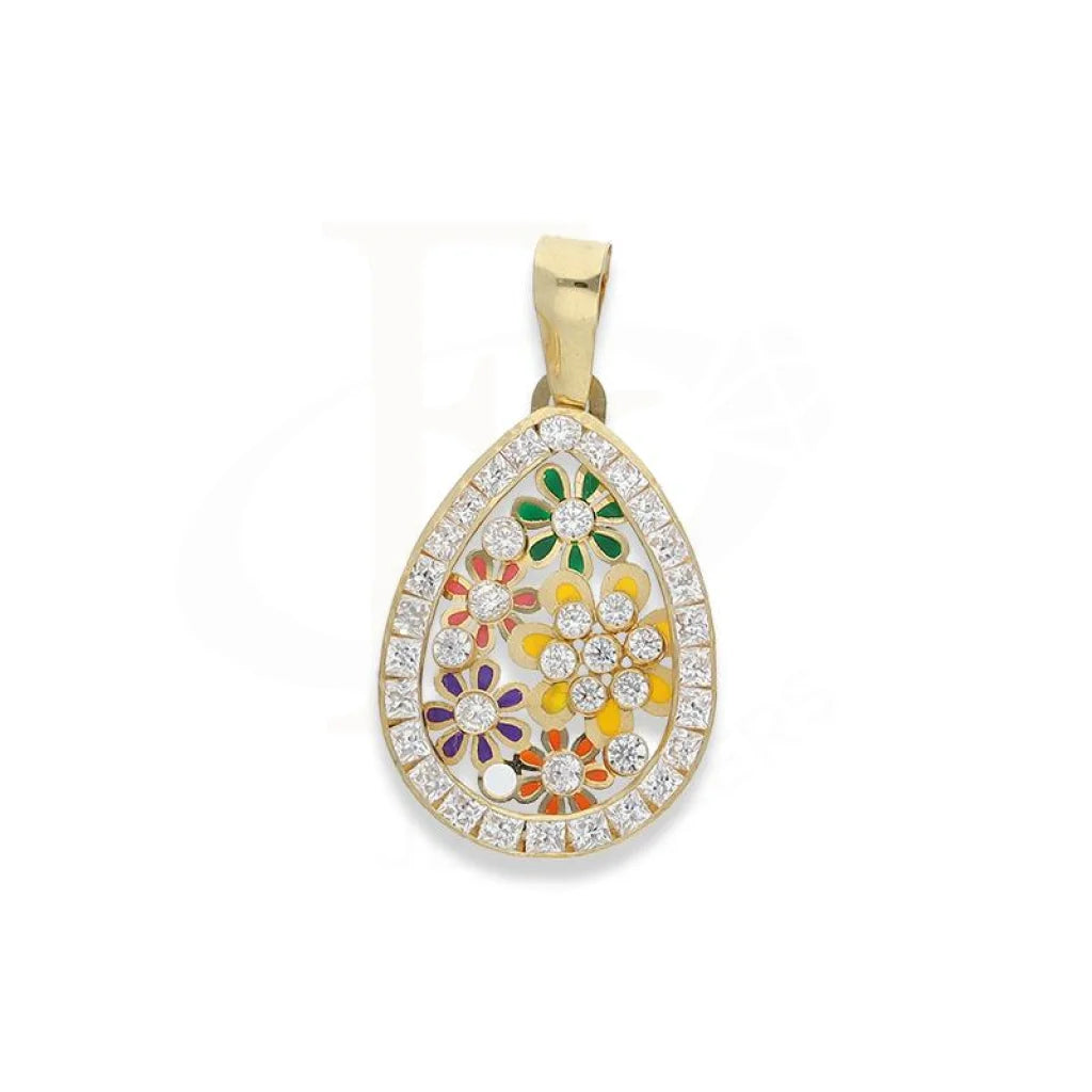 Gold Pear Shaped Pendant 18Kt - Fkjpnd1985 Type 4 Pendants