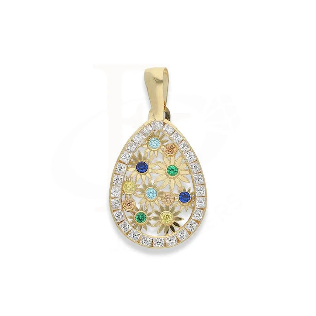 Gold Pear Shaped Pendant 18Kt - Fkjpnd1985 Type 6 Pendants