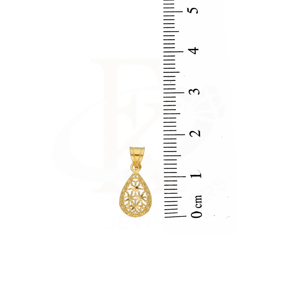 Gold Pear Shaped Pendant 21Kt - Fkjpnd21K3077 Pendants