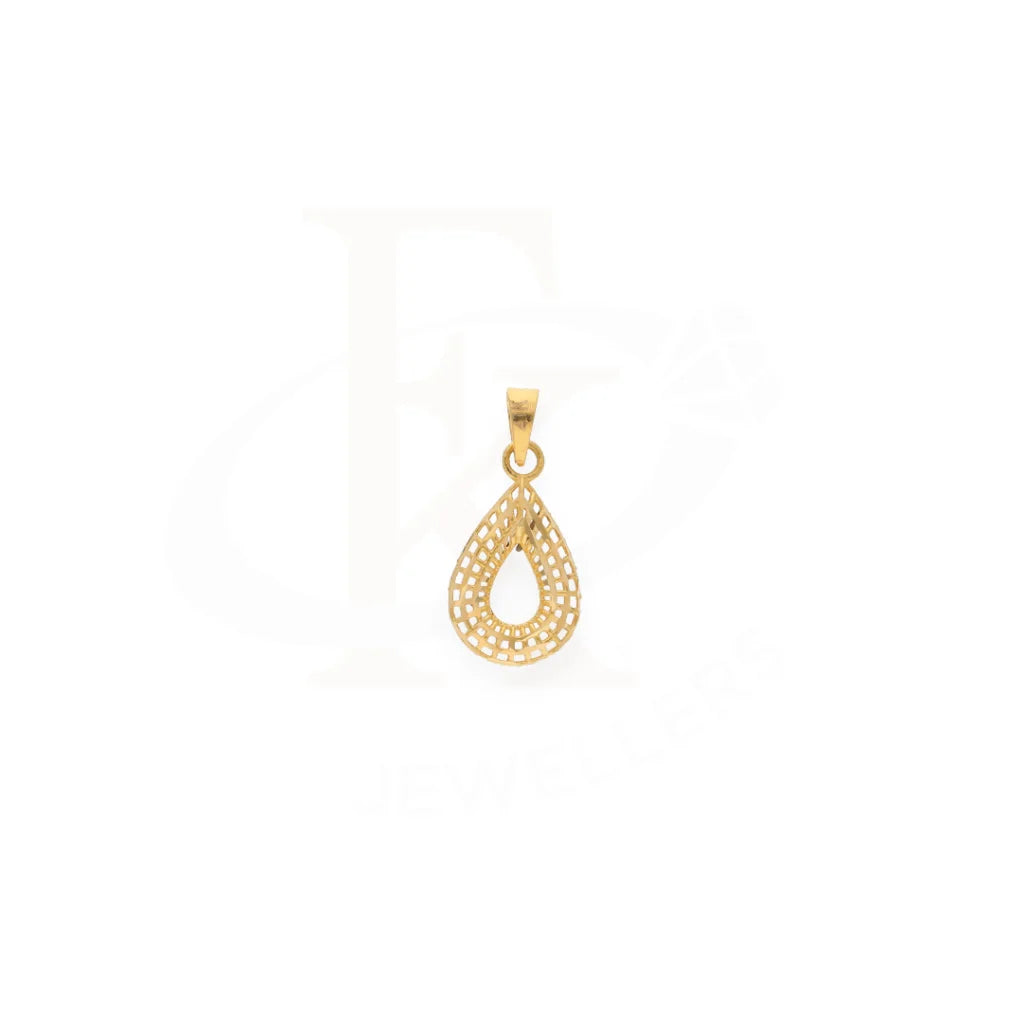 Gold Pear Shaped Pendant 21Kt - Fkjpnd21Km8042 Pendants