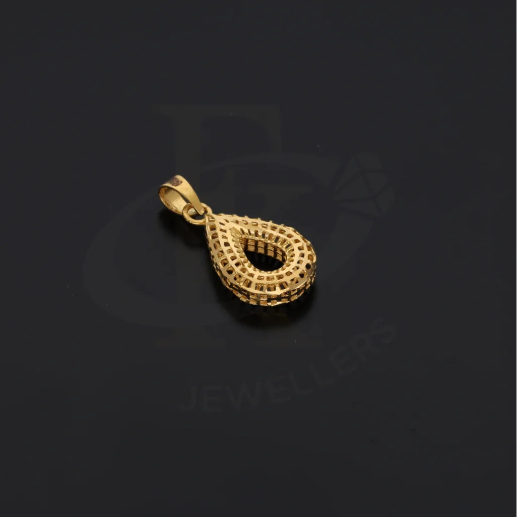 Gold Pear Shaped Pendant 21Kt - Fkjpnd21Km8042 Pendants