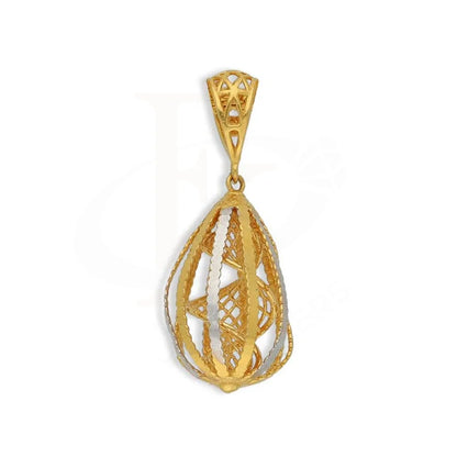 Gold Pear Shaped Pendant 22Kt - Fkjpnd22K2748 Pendants