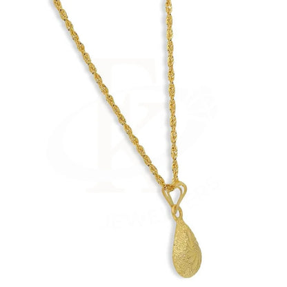 Gold Pear Shaped Pendant Set (Necklace And Earrings) 18Kt - Fkjnklst18K2441 Sets