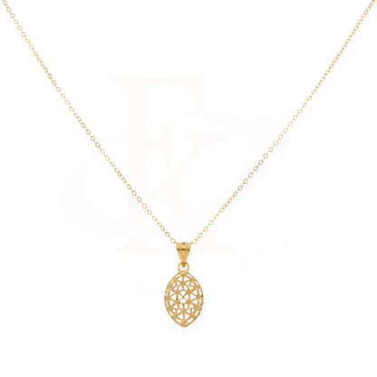Gold Pear Shaped Pendant Set (Necklace Earrings And Ring) 21Kt - Fkjnklst21Km8051 Sets