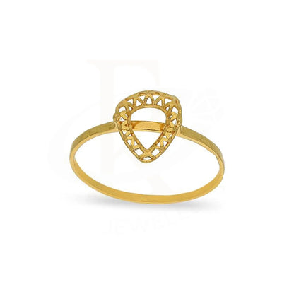 Gold Pear Shaped Ring 21Kt - Fkjrn21K2598 Rings