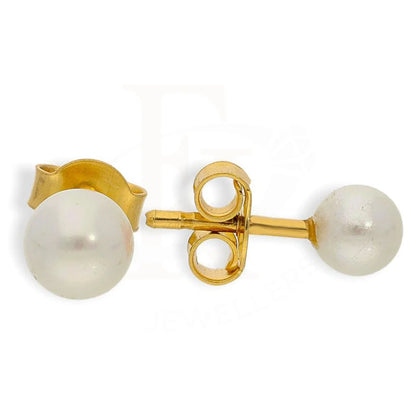 Gold Pearl Earrings 18Kt - Fkjern18K1853