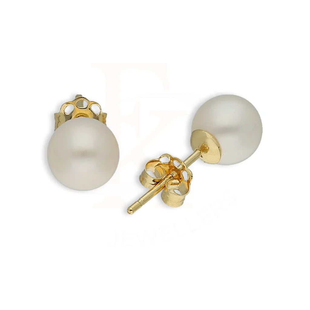 Gold Pearl Earrings 18Kt - Fkjern18K5218