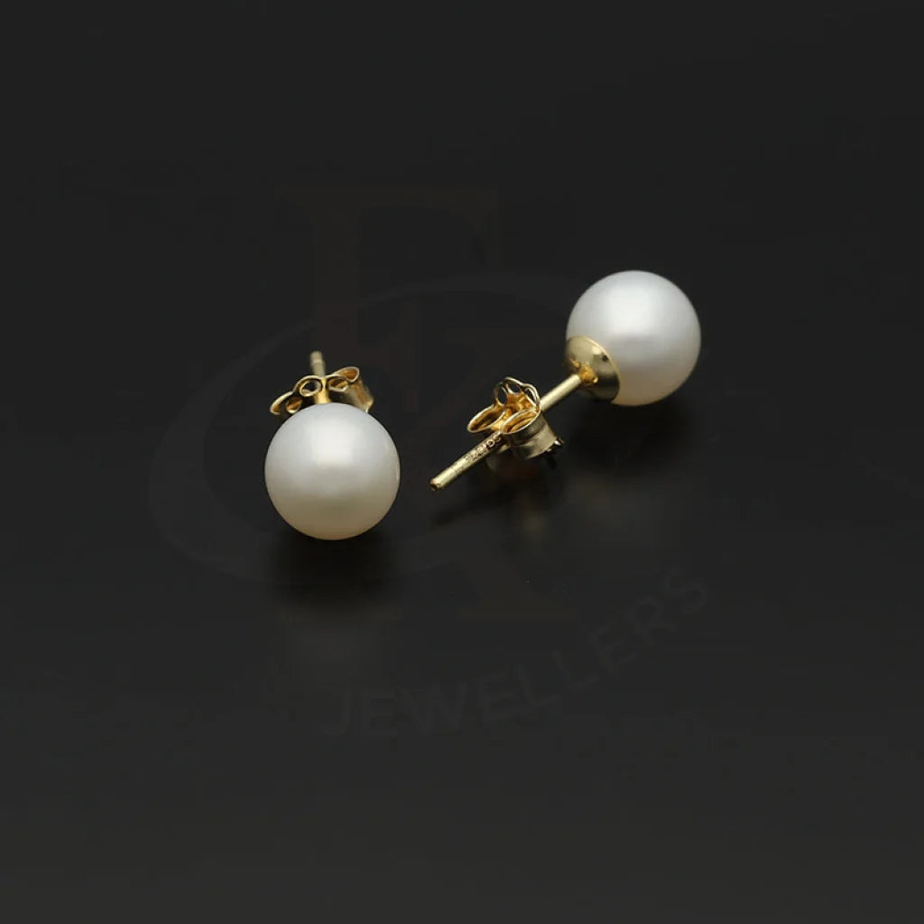 Gold Pearl Earrings 18Kt - Fkjern18K5218