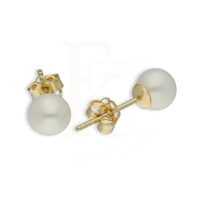 Gold Pearl Earrings 18Kt - Fkjern18K5219