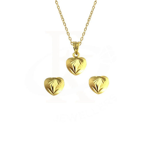 Gold Pendant Set (Necklace And Earrings) 18Kt - Fkjnklst1905 Sets