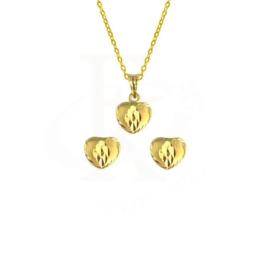 Gold Pendant Set (Necklace And Earrings) 18Kt - Fkjnklst1907 Sets