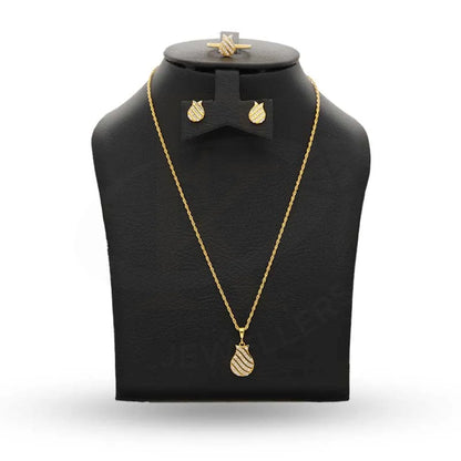 Gold Pendant Set (Necklace Earrings And Ring) 18Kt - Fkjnklst18K6167 Sets