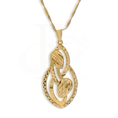 Gold Pendant Set (Necklace Earrings And Ring) 22Kt - Fkjnklst22K2391 Sets