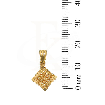 Gold Rhombus Shaped Pendant 22Kt - Fkjpnd22K5611 Pendants