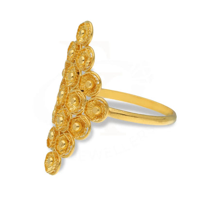 Gold Rhombus Shaped Ring 22Kt - Fkjrn22K5071 Rings