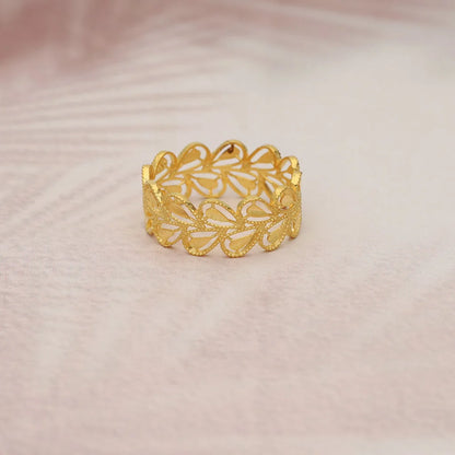 Gold Leaf Ring 22Kt - Fkjrn22K5061 Rings